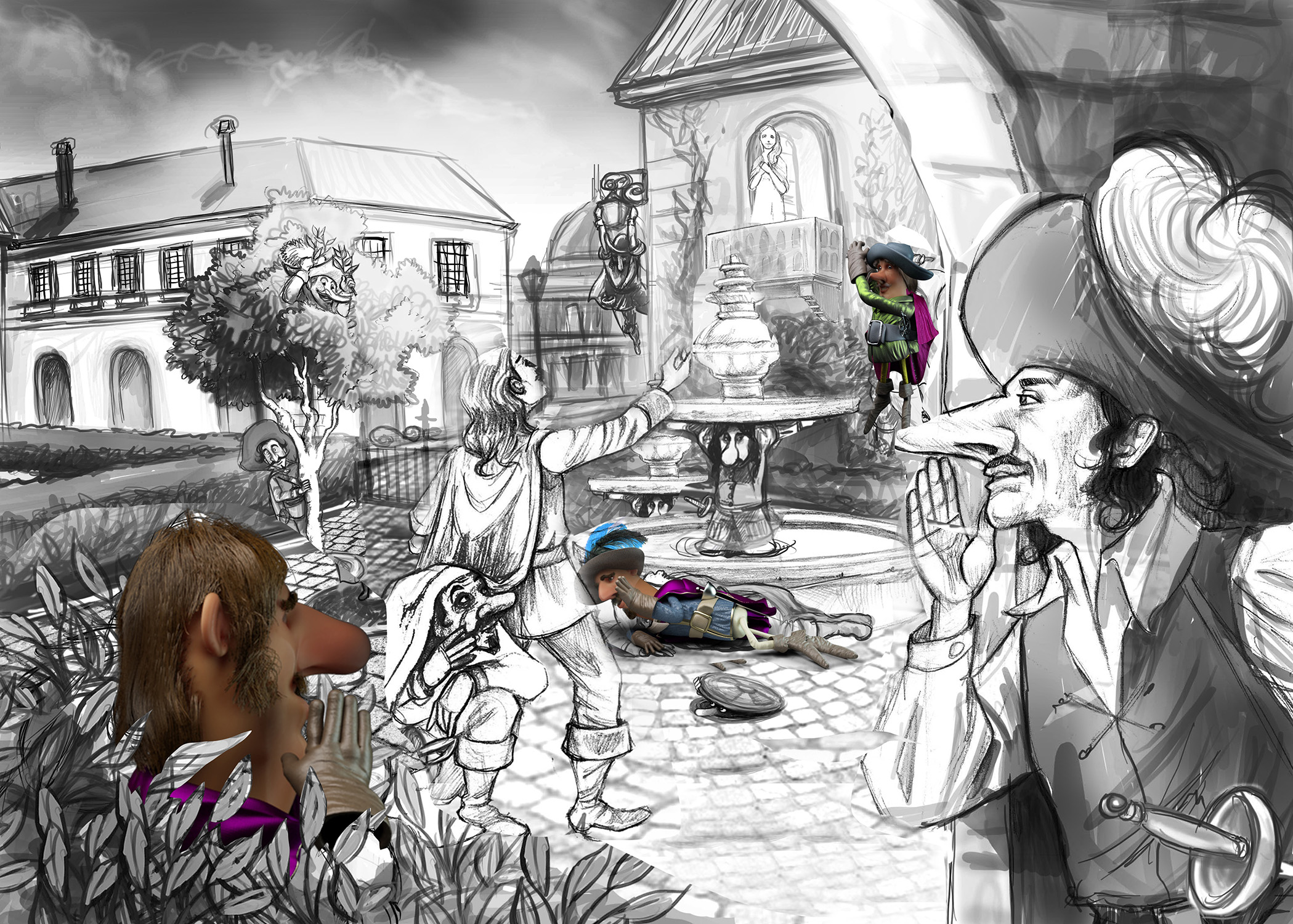 Cyrano Sketch - Lamano Studio Illustration Post Production Cgi Animation Photography Cyrano Sketch - Lamano Studio Illustration Post Production Cgi Animation Photography